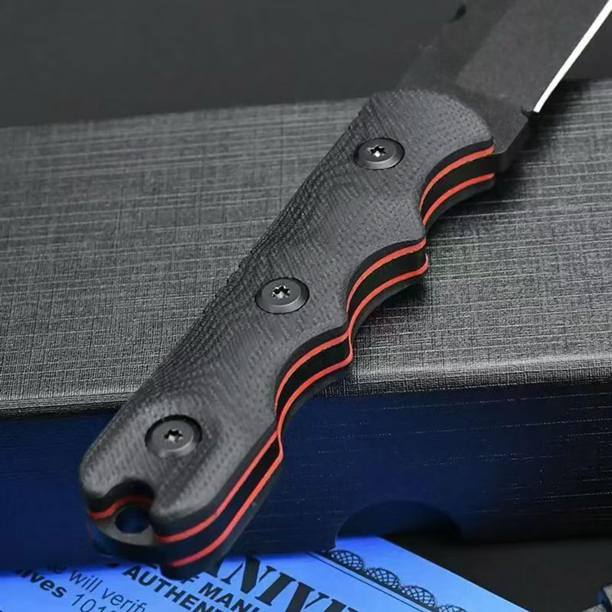 Generico TEERMA AS1 Forgiatura integrata fixed blade Coltello multiuso, Utilizzato principalmente per campeggio, caccia, pesca, esplorazione della giungla, escursionismo
