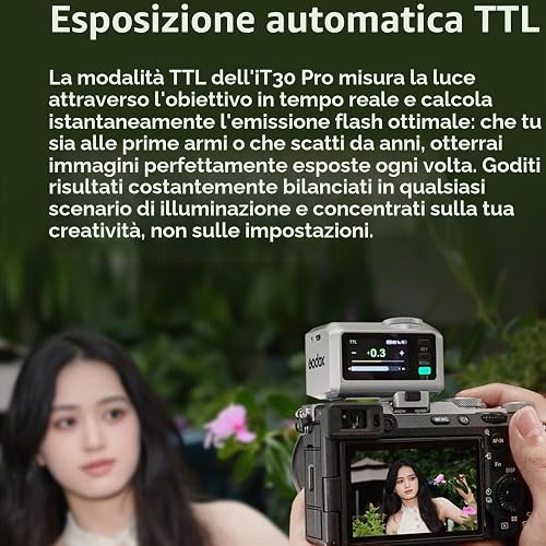 GODOX IT30PRO F IT30PRO-F TTL Flash pour FUJIFILM CAMERIE, GN15 1.5S Temps de Recyclage, 560 Floch Flash, 1/8000 HSS, 2,4g Wireless, 2,8 ″ Full Color Streedlight (Noir) - 2