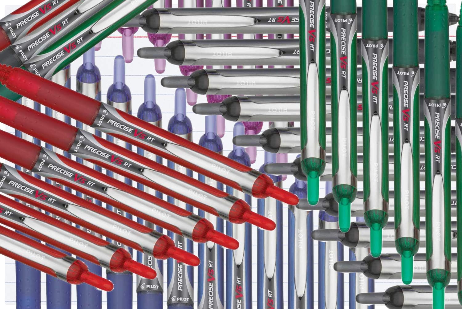 Pilot Precise V5 RT 格納式ローリングボールペン 極細 (0.5mm) ブラックインク 3本パック プレミアムコン