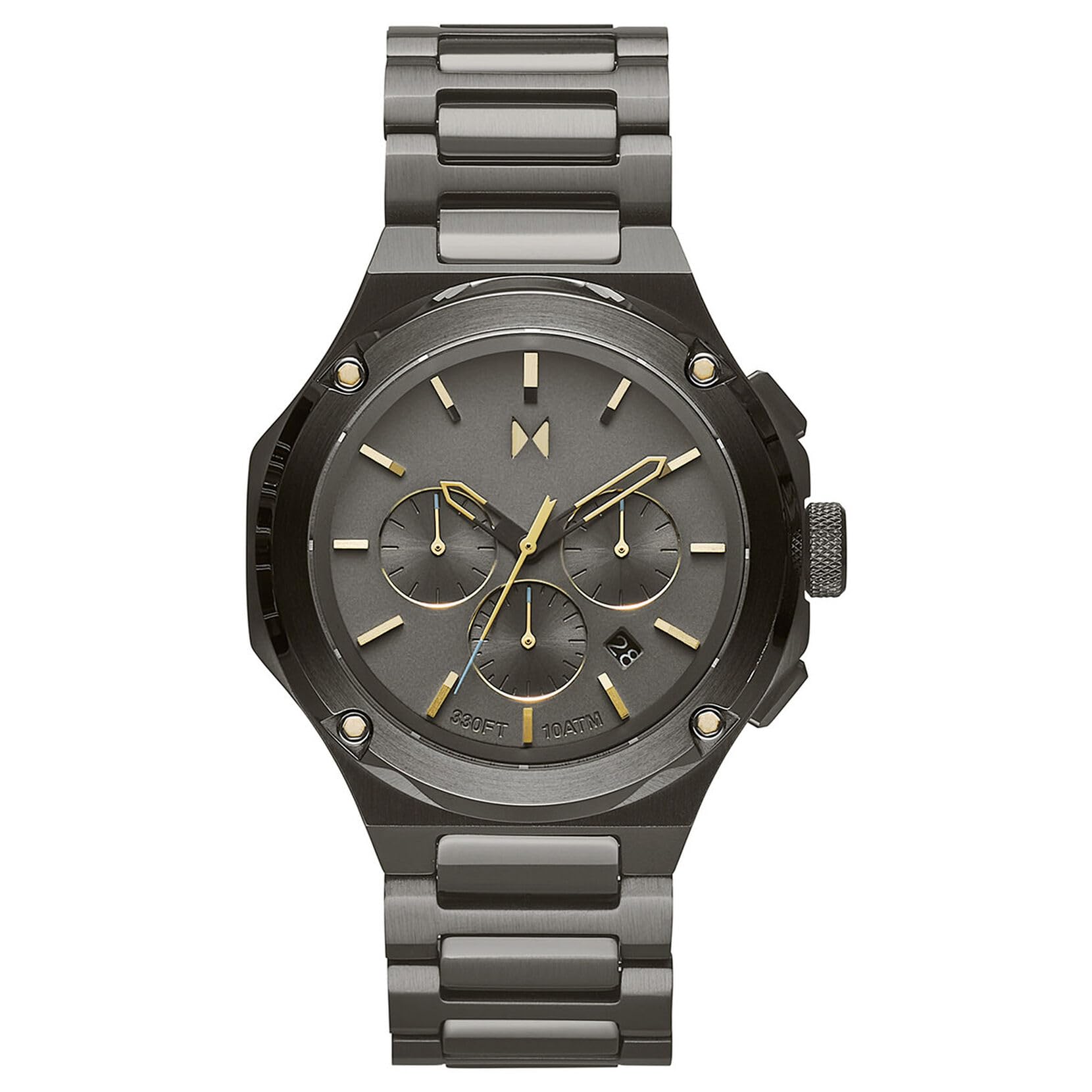 MVMT Stainless Steel Raptor Men Chronograph Analog Watch, Honey Smoke, 46.5 Mm, Raptor, Grey Dial, Gray Band (B09HXZ8BVT) Amazon Price History, Amazon Price Tracker