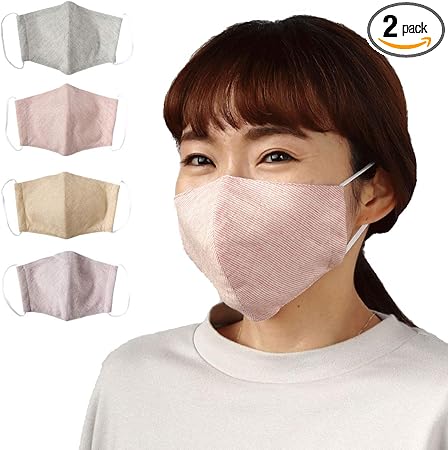 Amazon オーガニックコットン100 立体 布マスク 夏 日本製 洗える 2枚セット ピンク Nagominosato 布マスク Amazon オーガニックコットン100 立体 布マスク 夏 日本製 洗える 2枚セット ピンク Nagominosato 布マスク