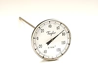 Vista 3 de Termómetro Taylor Bi-Therm, de grado superior, metal doble, tallo de 8", Plateado, 1