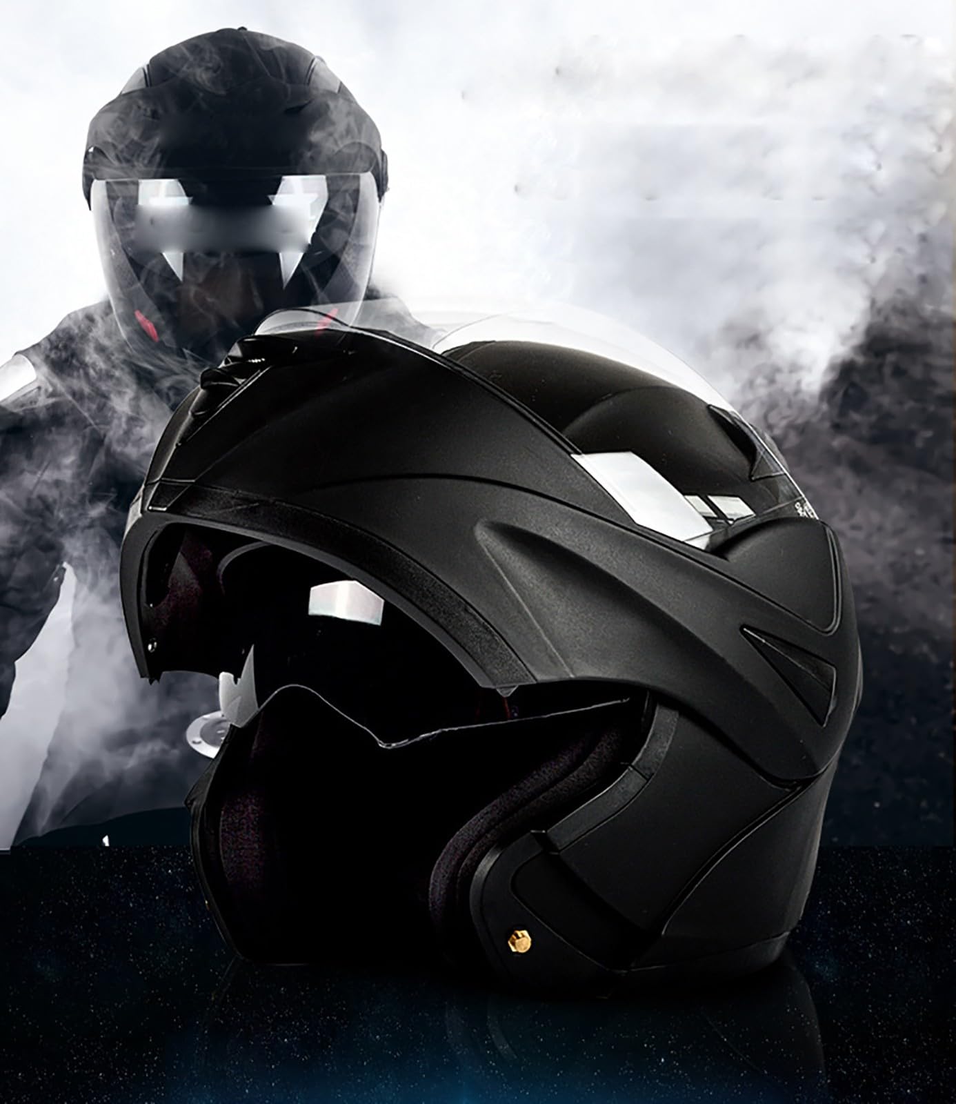 Modułowy kask motocyklowy, kask motocyklowy z podwójną wizjerem, kask integralny z podnoszonym wizjerem dla mężczyzn i kobiet, certyfikat DOT/ECE.