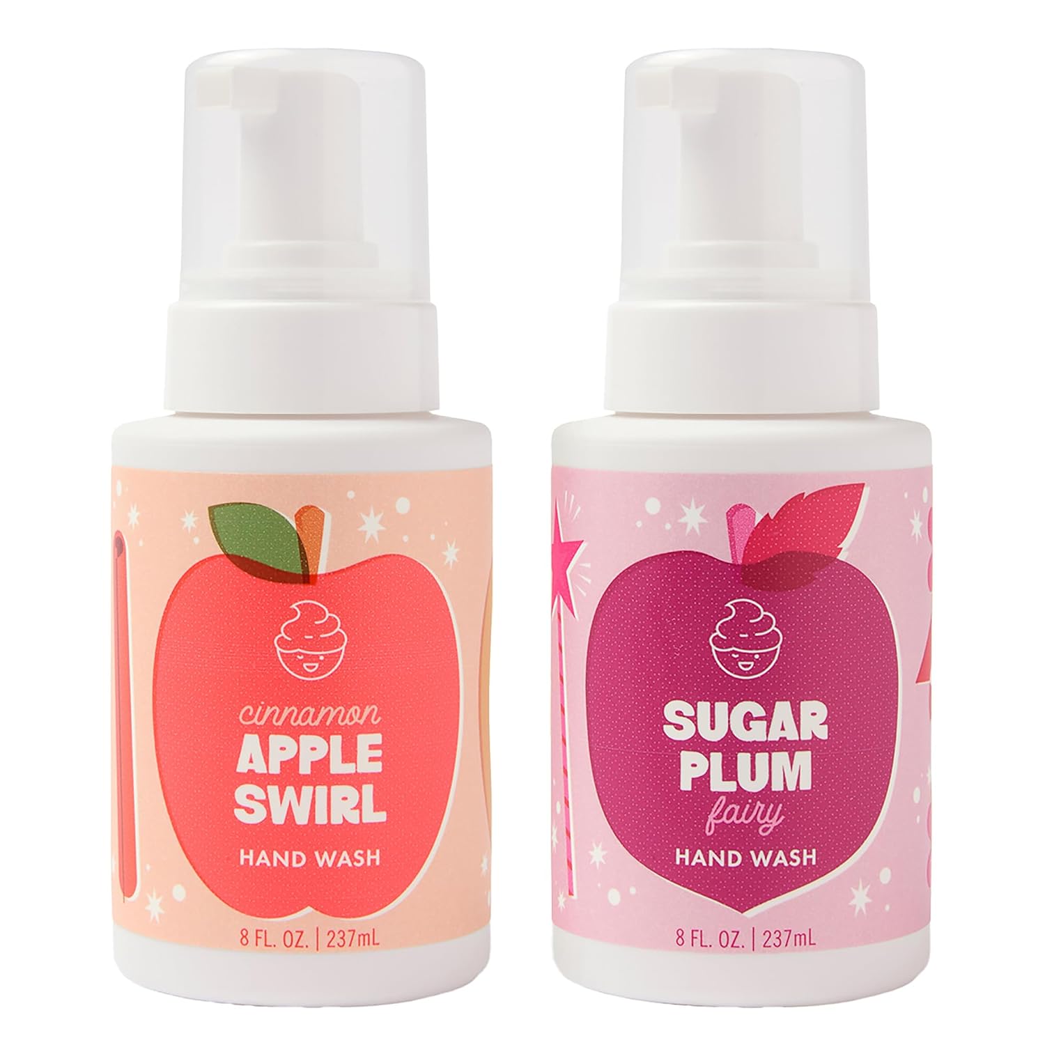 Dabble & Dollop Sugar, Spice & Suds Foaming Hand Wash Gift Set, 2-Pack Foam Hand Soap for Kids & Family, Sugar Plum & Cinnamon Apple Swirl Scents (8 fl oz, Pack of 2) image 2