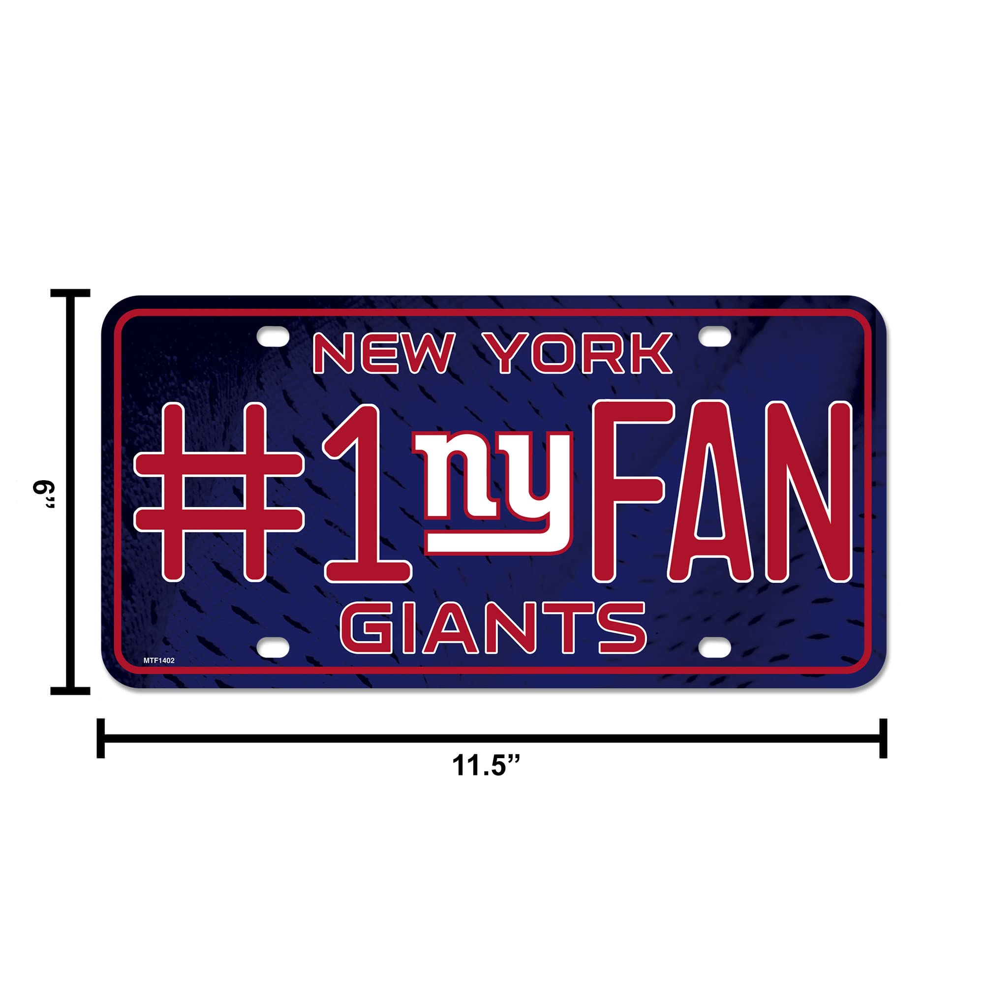 Amazon.com: Rico Industries NFL New York Giants #1 Fan Metal