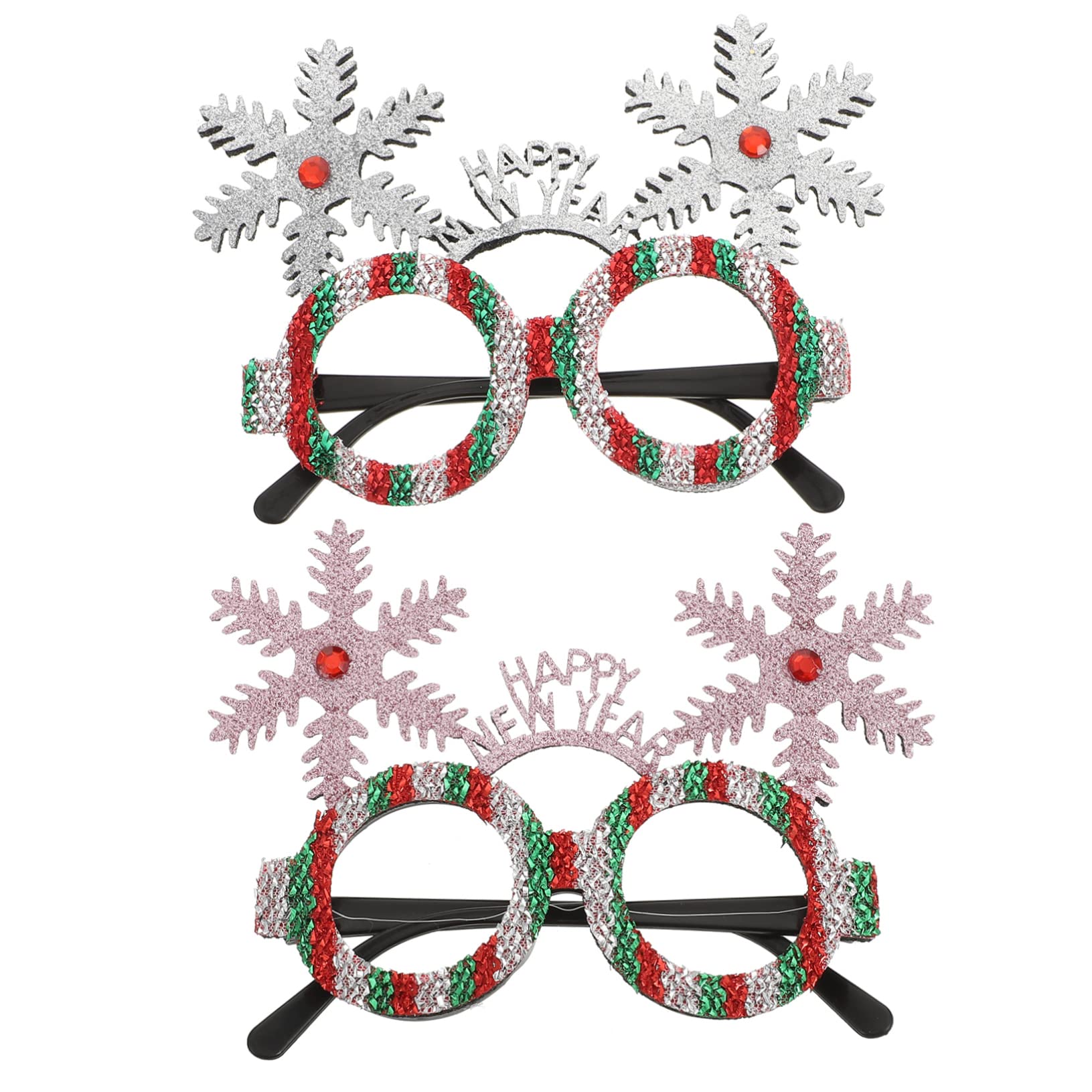 NAMOARLY Funky Glasses for Party Led Glasses Frame with Christmas New Year Accessories Decorative Eyeglasses Set