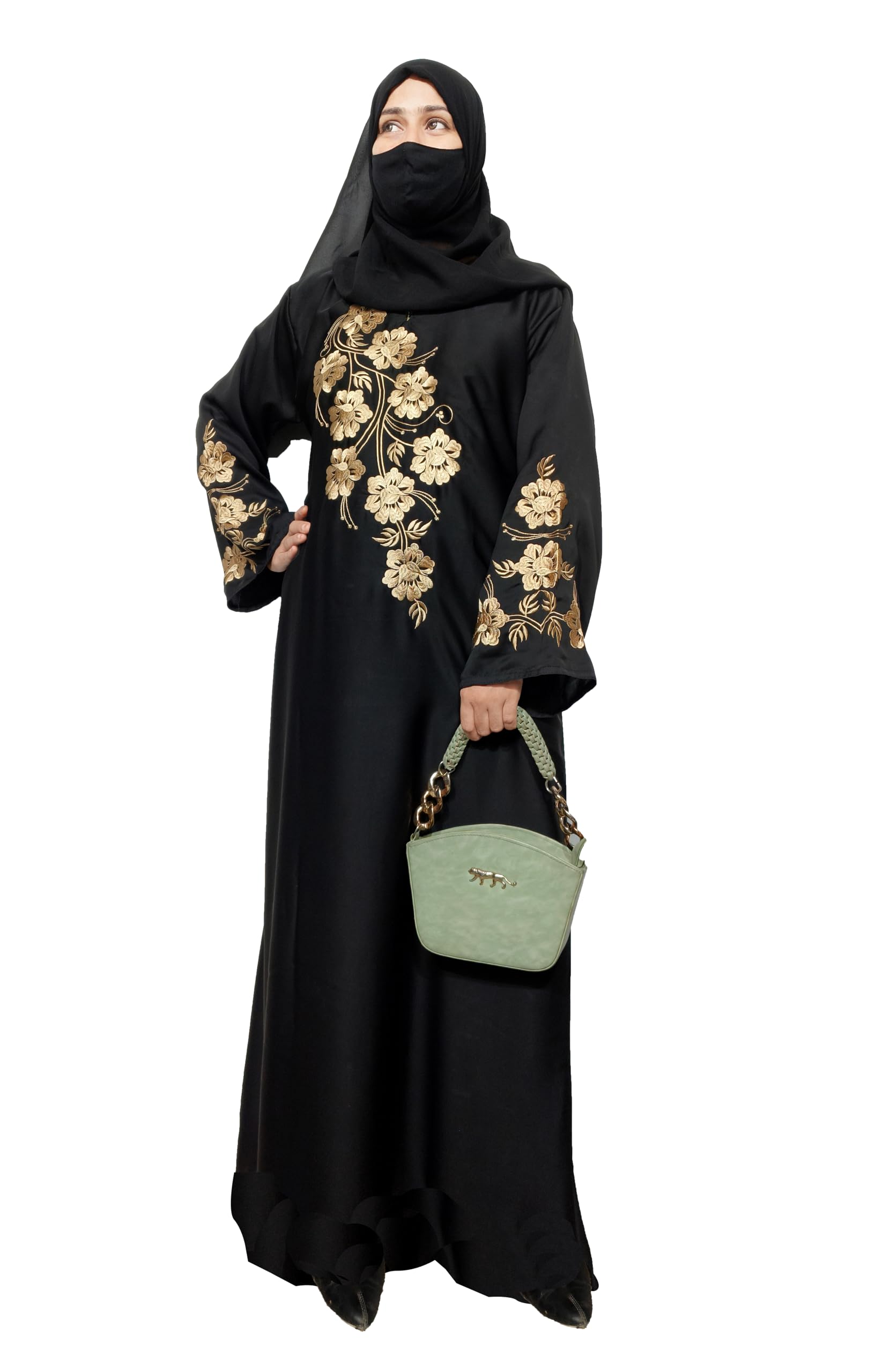 buraque designer Black Abaya Embroidered Burqa For Women Elegant Modest Wear Islamic Naqab Stylish Dubai Abaya Farasha Burkha-picture-28