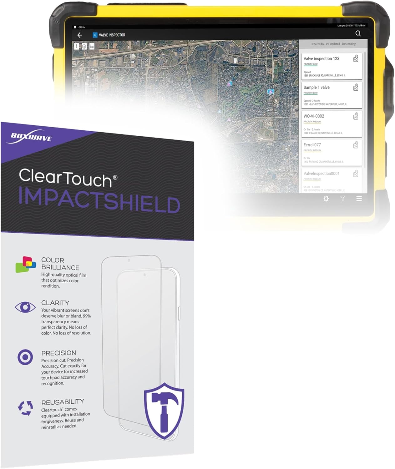 BoxWave Screen Protector Compatible with Trimble T10 - ClearTouch ImpactShield (2-Pack), Impenetrable Screen Protector Flexible Film