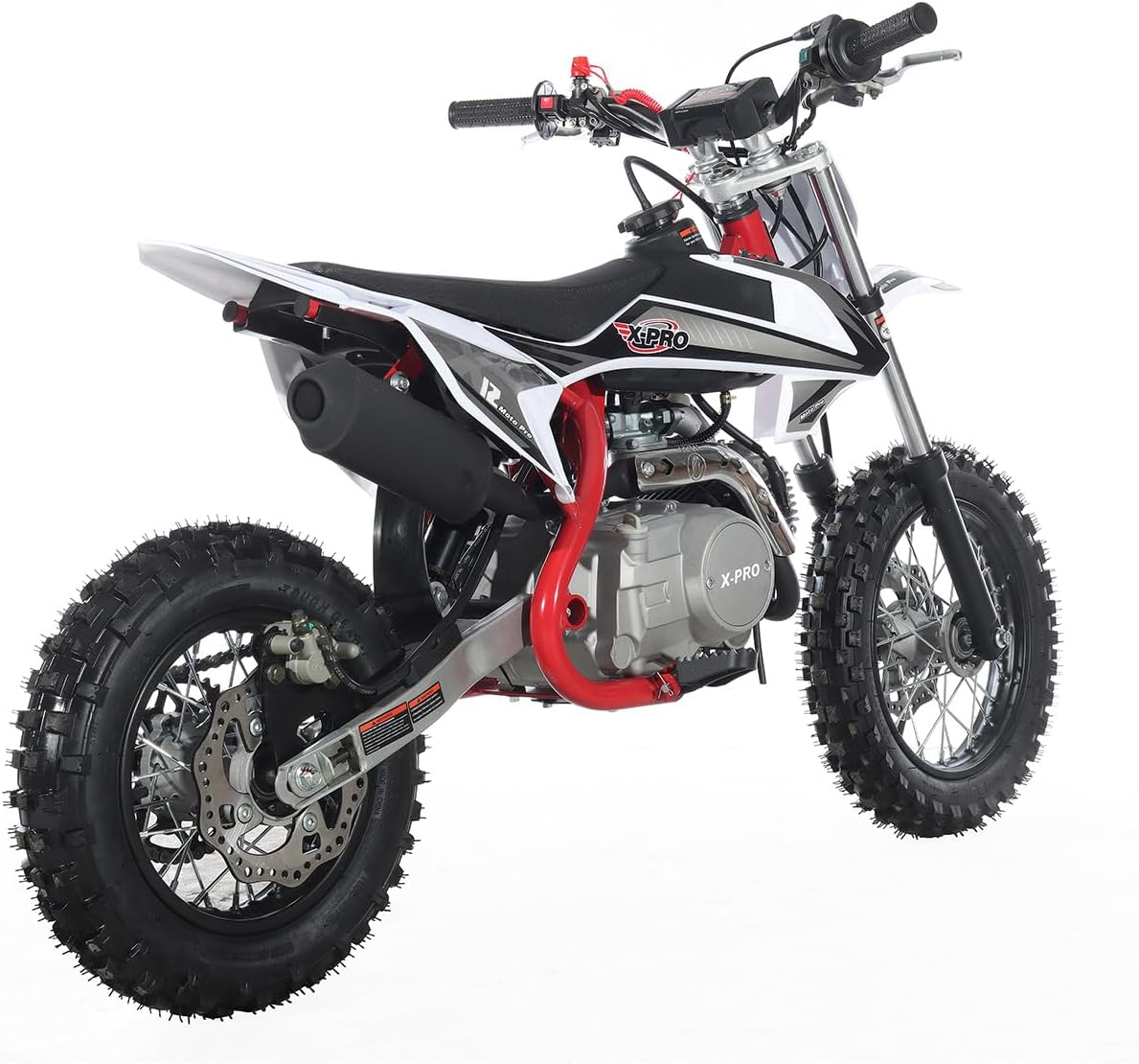 X-PRO 110cc Gas Dirt Bike Automatic Transmission Electric Start Gas Dirt Bike Youth Dirt Pitbike,12"/10" Tires!