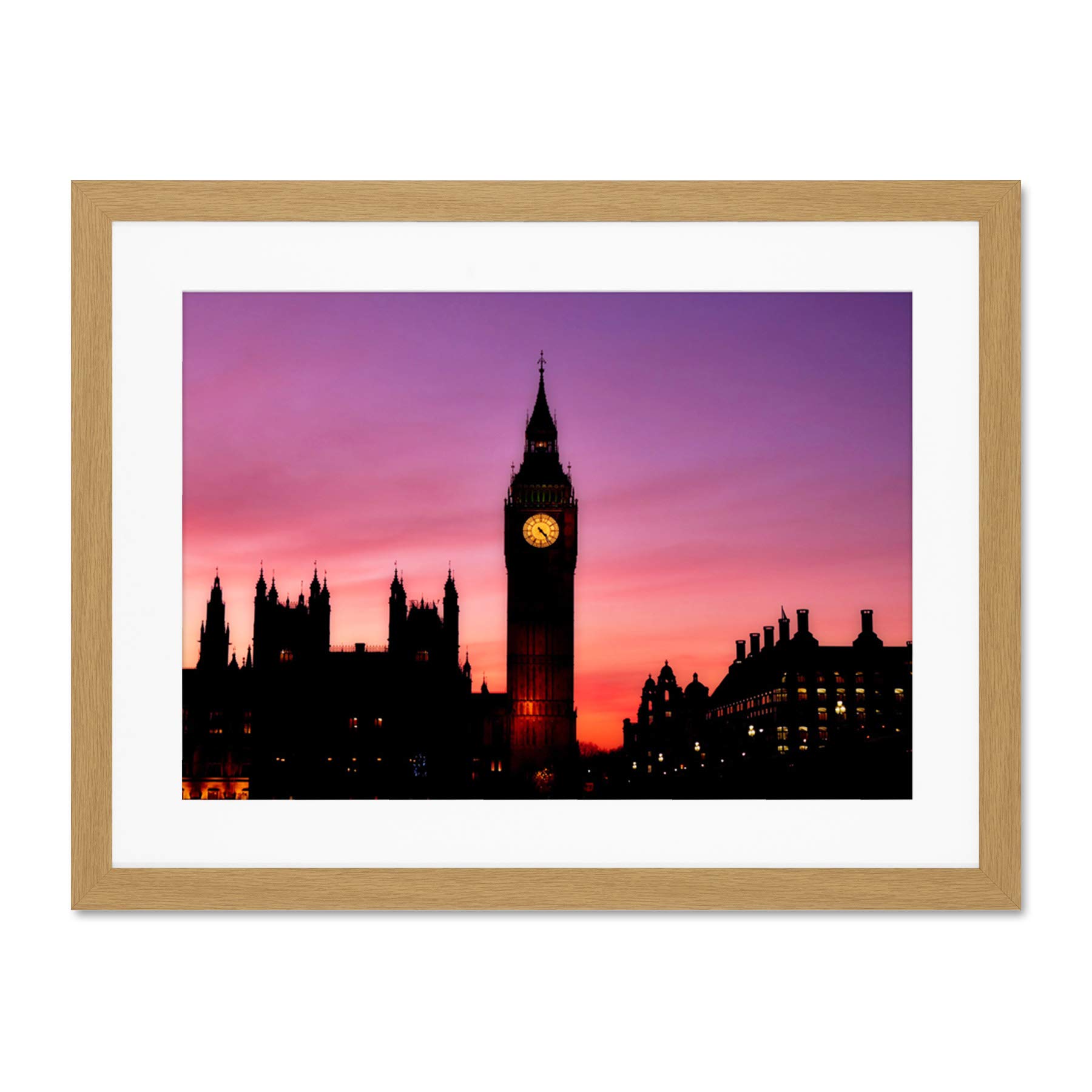 Big Ben Clock London Large Art Print Poster Wall Decor 18x24 inch Supplied Ready To Hang With Included Mount Brackets