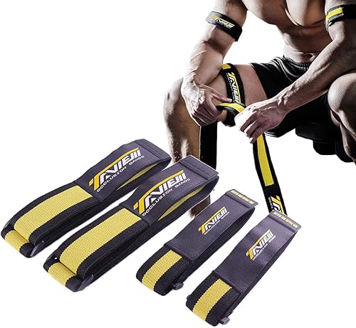 Miniatura 1 de Bandas de oclusión, paquete de 4 (2 bandas de bíceps, 2 bandas de pierna), cómodas bandas elásticas para entrenamiento de restricción del flujo