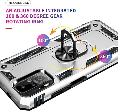 Miniatura 4 de Jielangxin Keji Funda para Xiaomi Redmi Note 10 4G, con soporte giratorio para Xiaomi Redmi Note 10S M2101K7BGRedmi Note 10 4G M2101K7AG M2101K7AI