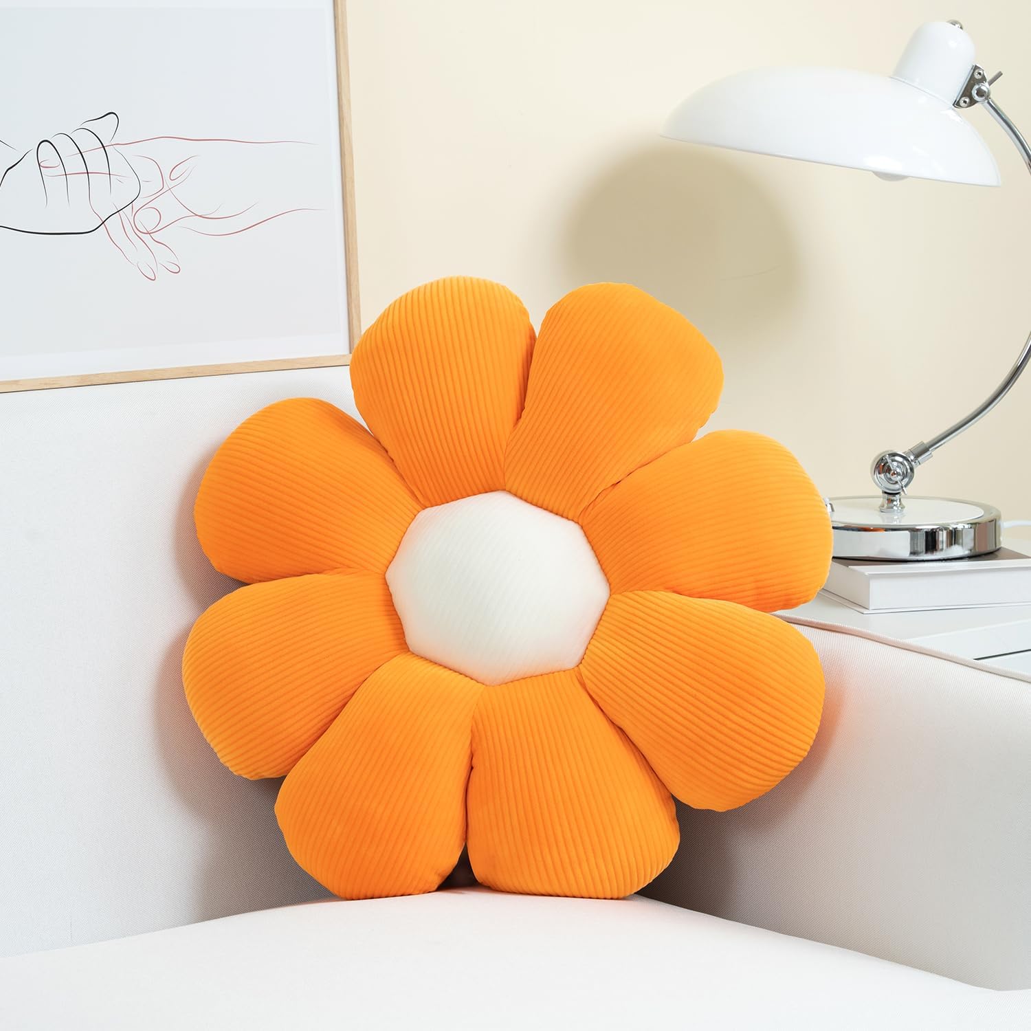 Sioloc Flower Pillow,Flower Shaped Throw Pillow Butt