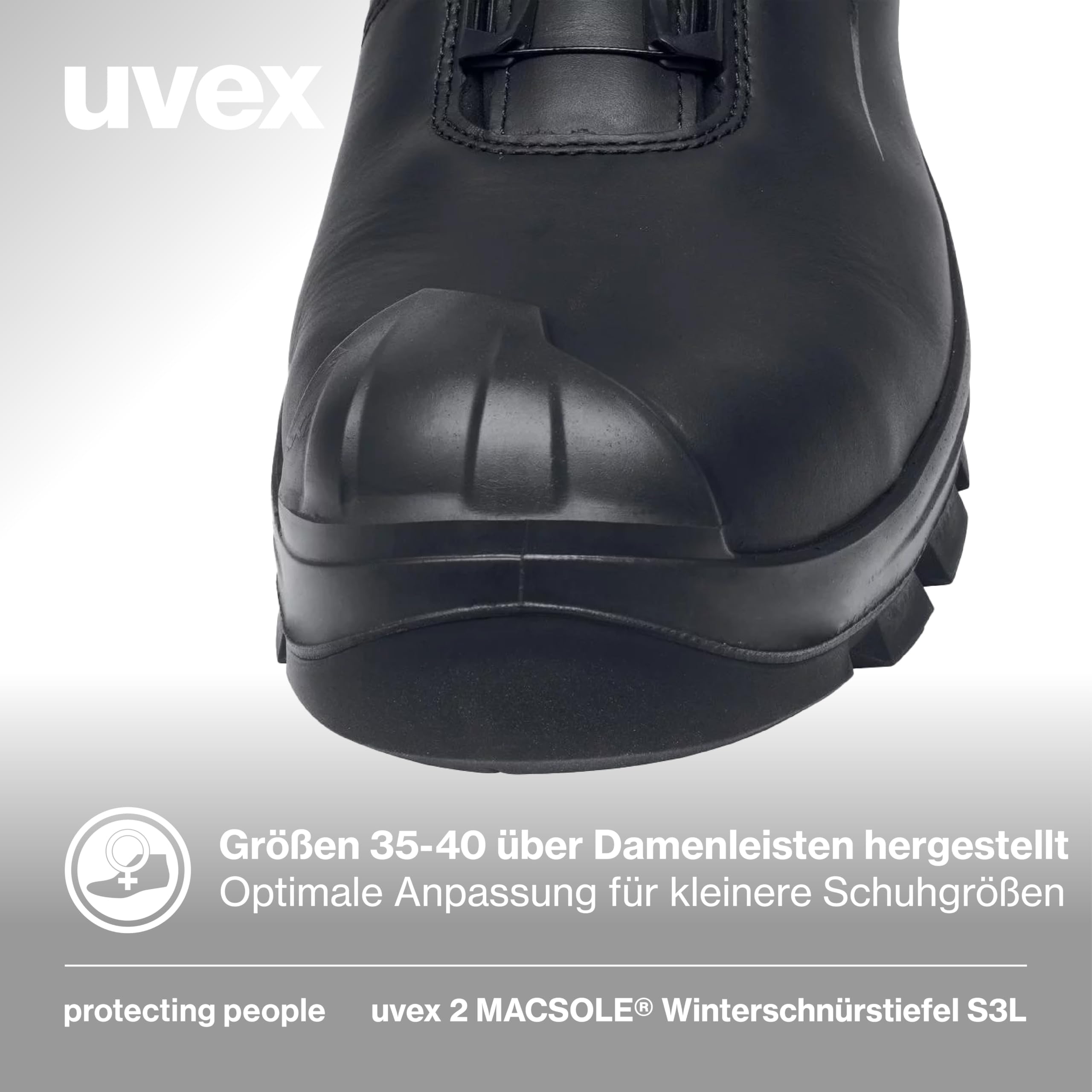 Uvex MACSOLE® - 2 stivali invernali S3L CI HI HRO SR con sistema BOA® Fit – scarpe di sicurezza – stivali di sicurezza – suola in gomma resistente al calore, agli agenti chimici e al taglio –