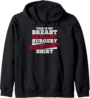 Breast Implant Removal Explant Surgery Breast Explant Zip Hoodie