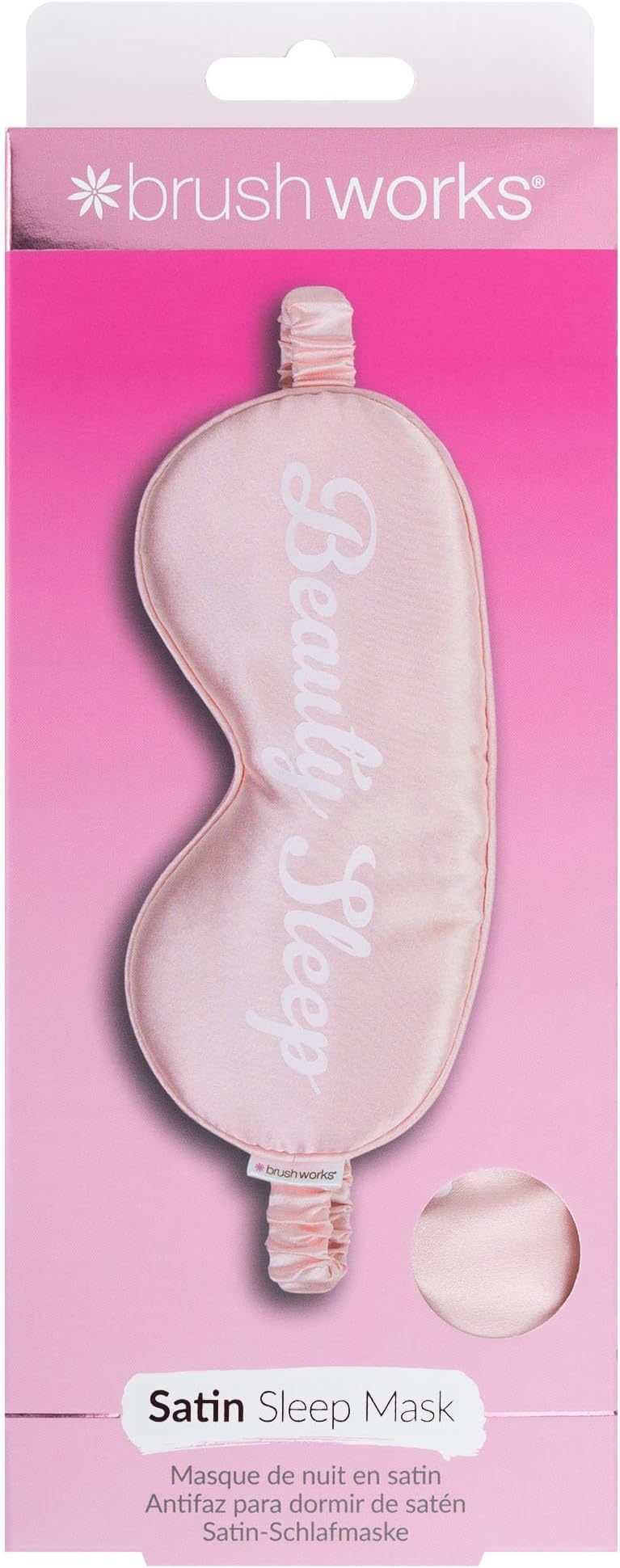 Satin Sleep Mask (Pink, One Size) - Soft, Comfortable Eye Mask for Travel, Relaxation & Nighttime Rest, Breathable Eye Cover with Elastic Strap