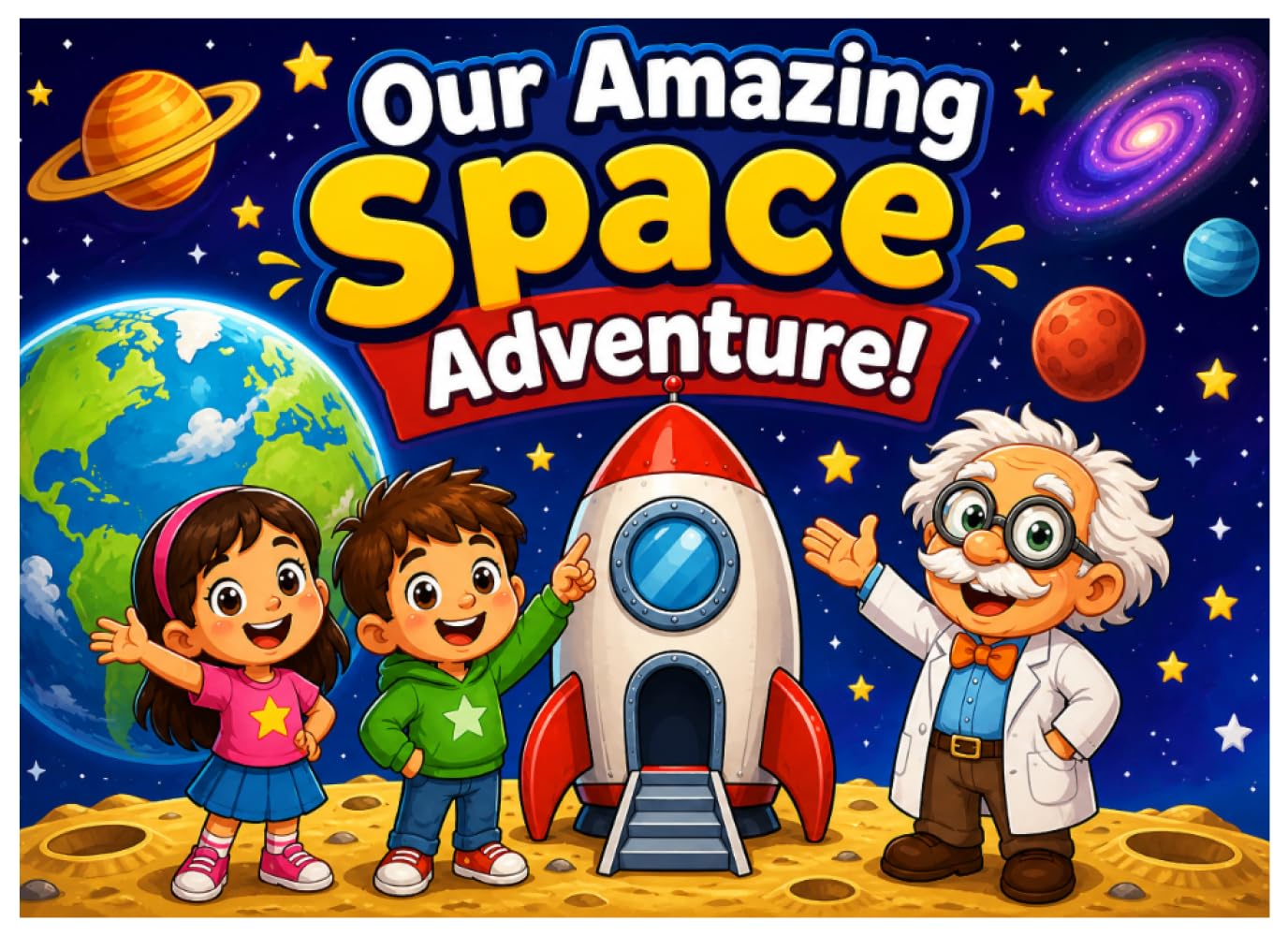 Our Amazing Space Adventure: A Fun Journey Through Space, Planets, Stars, and Galaxies for Curious Kids| Ages 6-10