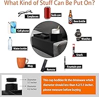 Vista 3 de Bandeja para portavasos de sofá, mesa de silicona antiderrames y antideslizante, bandeja para reposabrazos de sofá, soporte para taza para sofá