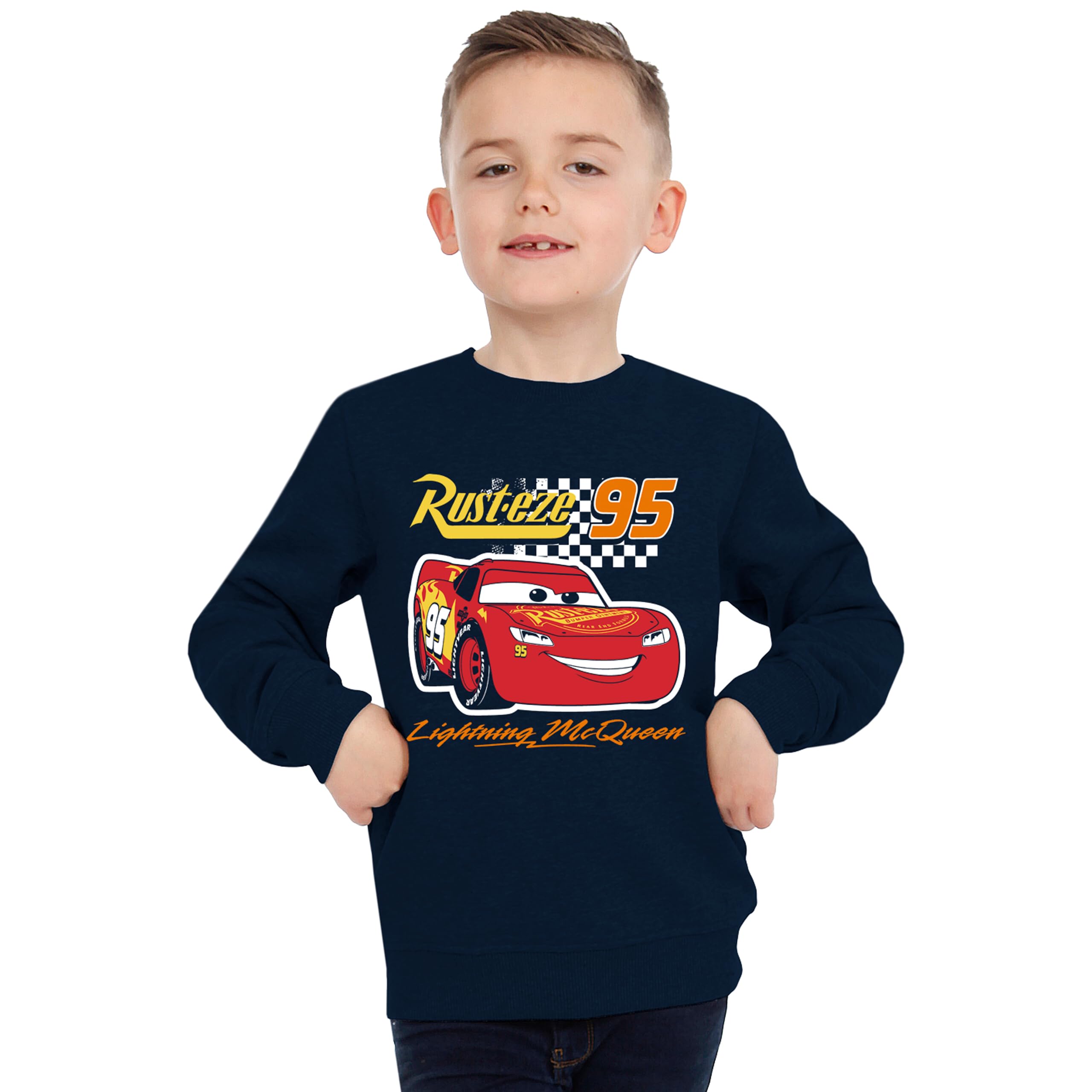 Disney Felpa Bambino | Lightning McQueen Felpe Bambino | Felpa Ragazzo | Maglione Ragazzo | Blu 7-8 Ans