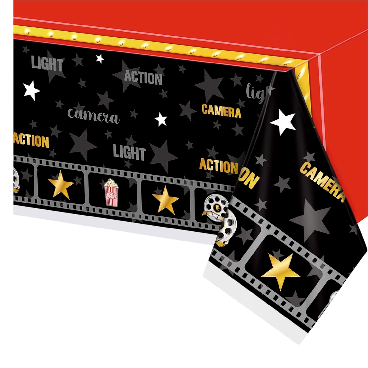 Bollywood Night Backdrop Banner| Bollywood Night Theme Backdrop| Birthday Party Decoration Cloth for Kids Theme Party (8 * 5 Feet, Bollywood Table Cover)-picture-26