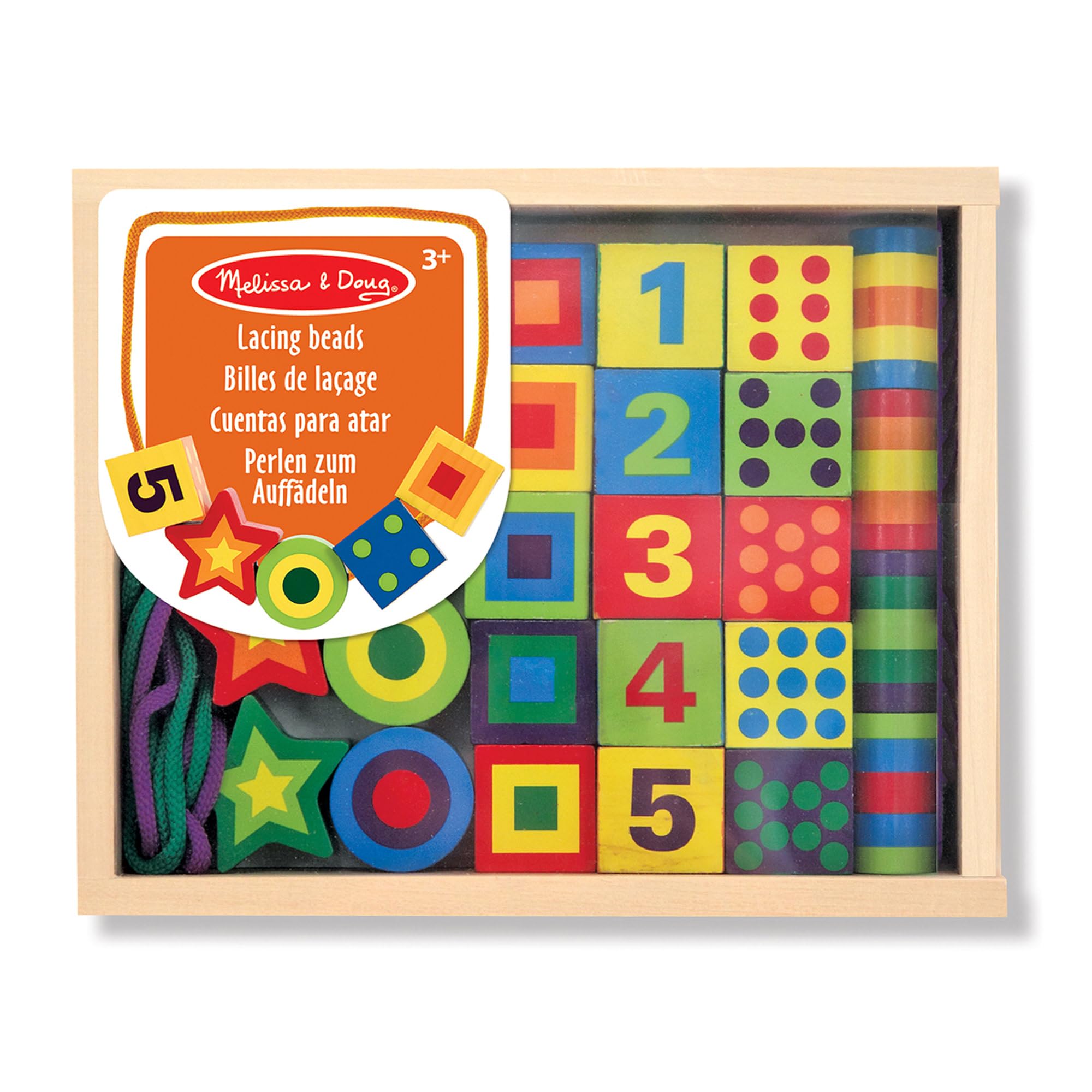 Melissa & DougLacing Beads | Developmental Toy | Lacing | Problem Solving | 3+ | Gift for Boy or Girl