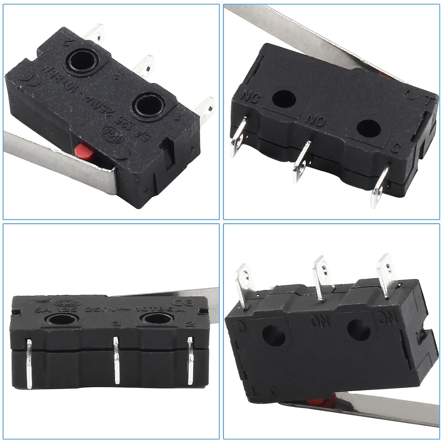 Litoexpe 12pcs Micro Limit Switch with Long Straight Lever