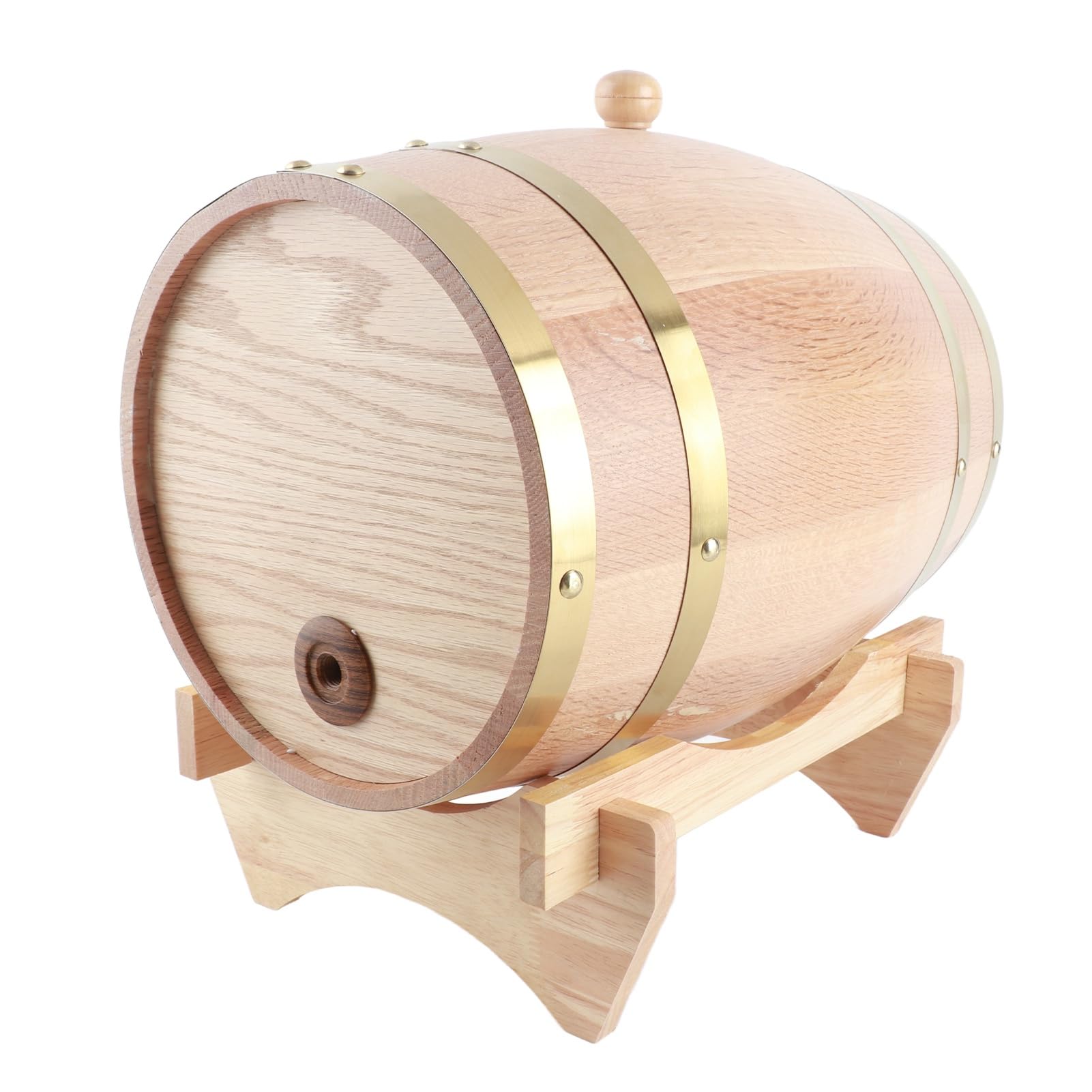 Hidyliu Dispenser Rustico per Botte di Vino in Legno da 10 Litri per Whisky e Liquori, Ottimo per Cene e Bar Domestici