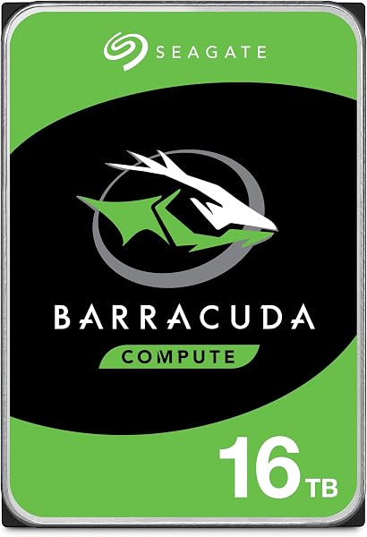 Seagate Barracuda 16TB Internal Hard Drive, 7200 U/Min, 512MB Cache, SATA 6Gb/s, 3.5 (ST16000DM001)