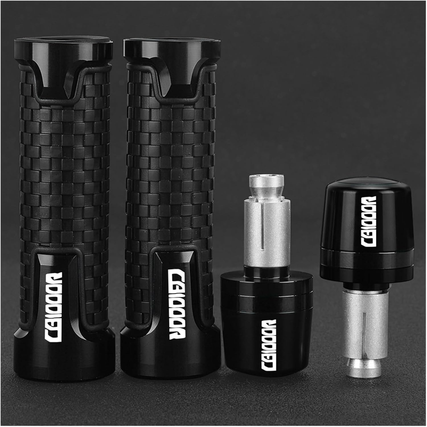 uchwyty motocyklowe 7/8 22 mm antypoślizgowa gałka do Hon@&da CB1000R CB 1000R 2008-2010 2011 2012 2013 2014 2015 2016 uchwyty na kierownicę motocykla suwak korek korek aluminiowy koniec pręta (B