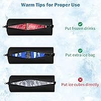 Vista 5 de KENOBE Paquete de 2 bolsas de golf aisladas con correas para el hombro, estuche portátil para campamento, impermeable, suave, compacta, para cerveza