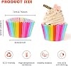 Orret Home 100 Patterned Cupcake Molds, Colorful Brownies and Muffin Containers, Paper