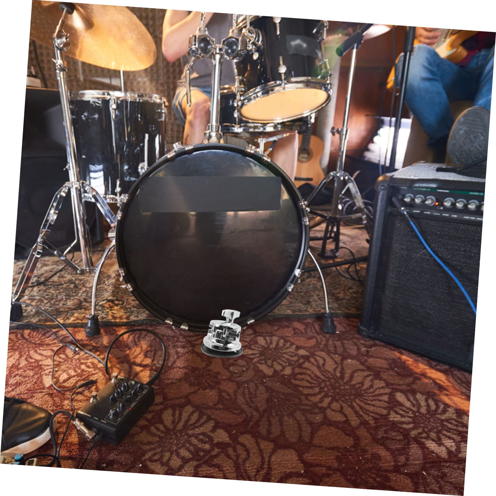 TOYANDONA 3 basi per gambe di Tom in lega di zinco 6 x 6 x 16,5 cm supporto per batteria sostituzione facile accessori per percussione per kit tamburo