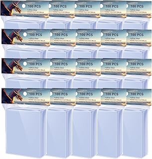 2000 Counts Soft Clear Perfect Fit Inner Sleeves for Trading Cards, Exact Fit Protector for TCG, Sports (Basketball, Baseball, Football) and Collectible Cards,Plastic Penny Sleeves (2000)