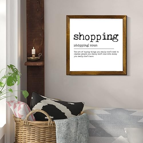 Vista 8 de Farmhouse Wall Decor Sign Smile Dictionary Definition Wood Framed Signs World Meaning Wall Art Rustic Home Decoration Smile for Kitchen Coffee Bar