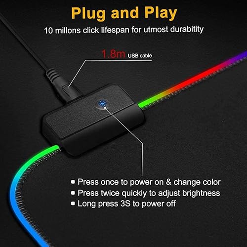 B0C5SVCVDL_image_1 Mouse Pads Gamer Keyboard Pad RGB Mousepad XXL Desk Mat LED Gaming Pc Mause Mats Large Anime Extended Backlit Mat 600x300x4MM