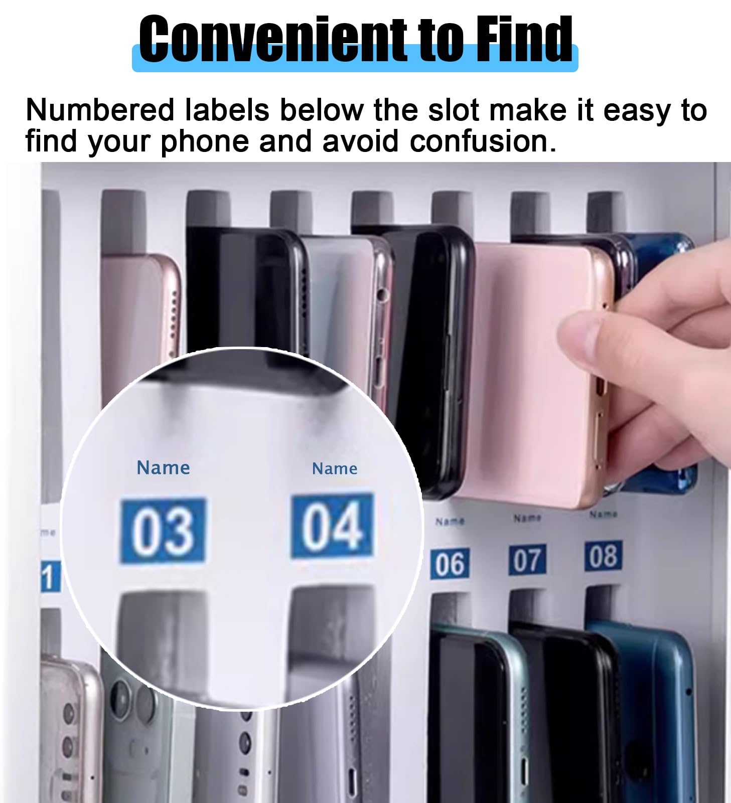 Cassaforte in metallo resistente per telefoni cellulari, armadietto di sicurezza, telefono di fabbrica, ideale per aziende e soluzioni di archiviazione all'ingrosso, 24 slot, monocolore