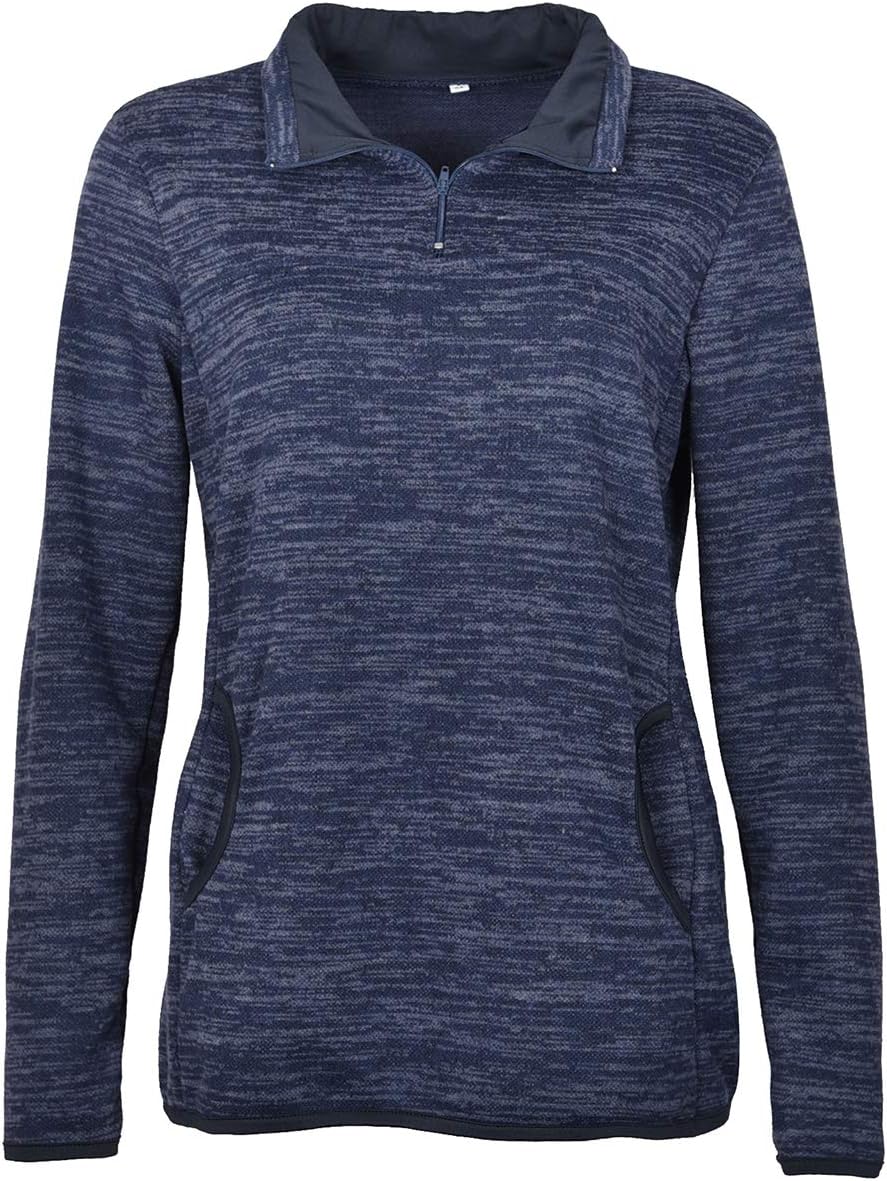 Artfish Women's Women Quarter Zip Casual Pullovers Lightweight Fleece Sweatshirts with Pockets - Image 4