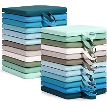 Huwena 24 Pack Flexible Floor Cushions with Handles, Blue and Green, Square | Kids Classroom Seat Cushions, 12x12in Portable Cushions for Kindergarten Daycare, Soft Flexible Floor Seating Pillows