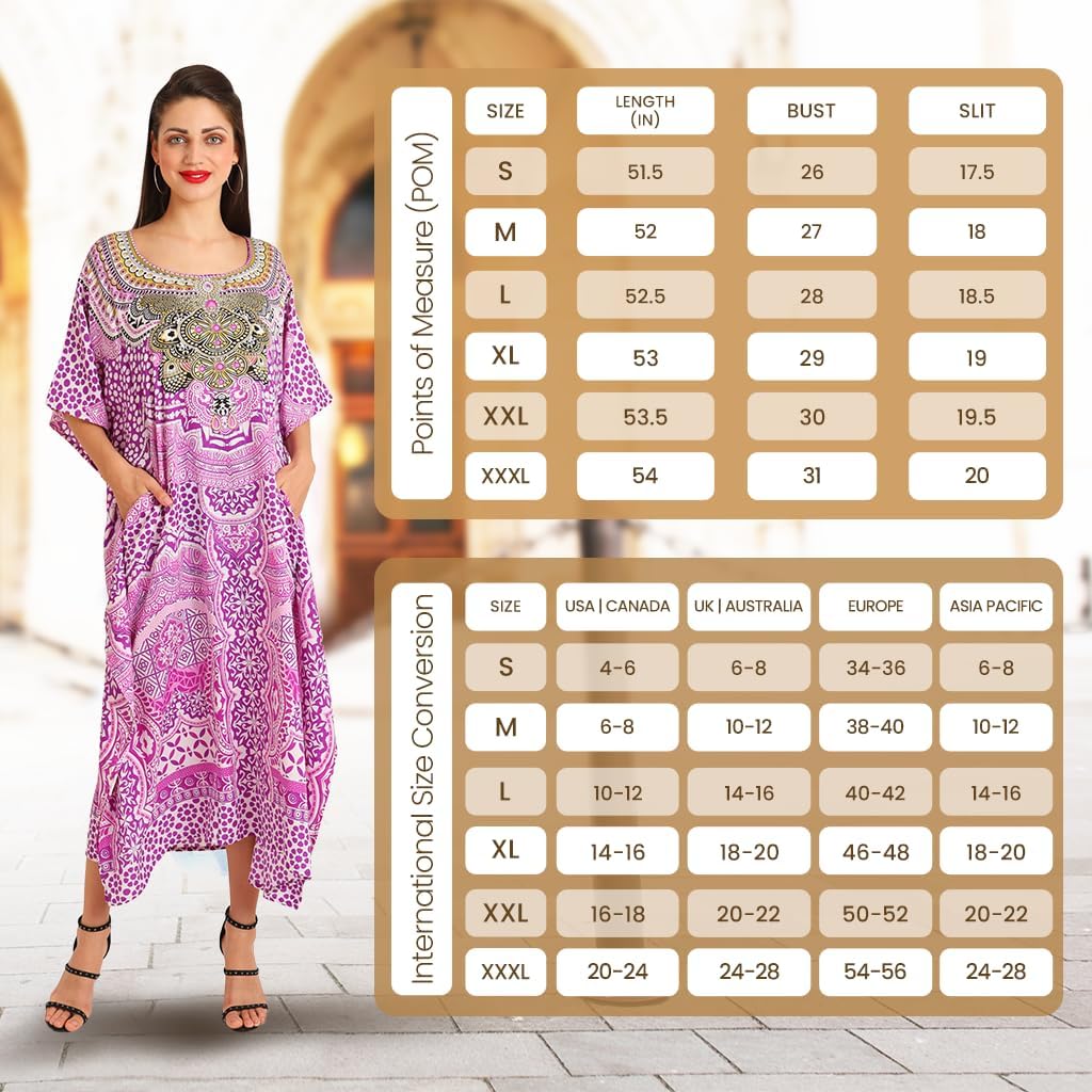 Miss Lavish London Women’s Kaftan Maxi Dress Resort Wear Beach Cover Up, Plus Size Swim Coverup, African Caftan Maxi Dress - Image 2