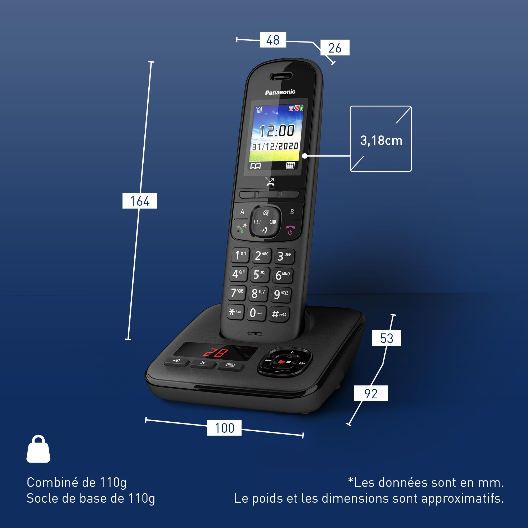PANASONIC KX-TGH 720 FRB
