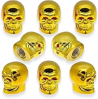 Vista 60 de 4 piezas de tapas de válvula de neumático estilo Cobra, forma de cabeza de serpiente, tapas universales de válvula de neumático con núcleo de cobre