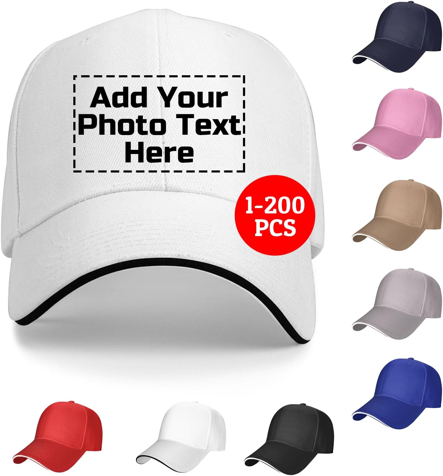 Custom Hats for Men Design Your Own Personalized Photo Text Logo Caps for Women