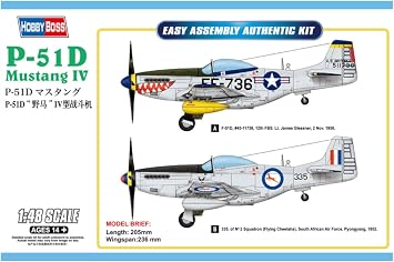 Hobbyboss 85806 148-P-51D Mustang IV Fighter,205mm Length,236mm Width