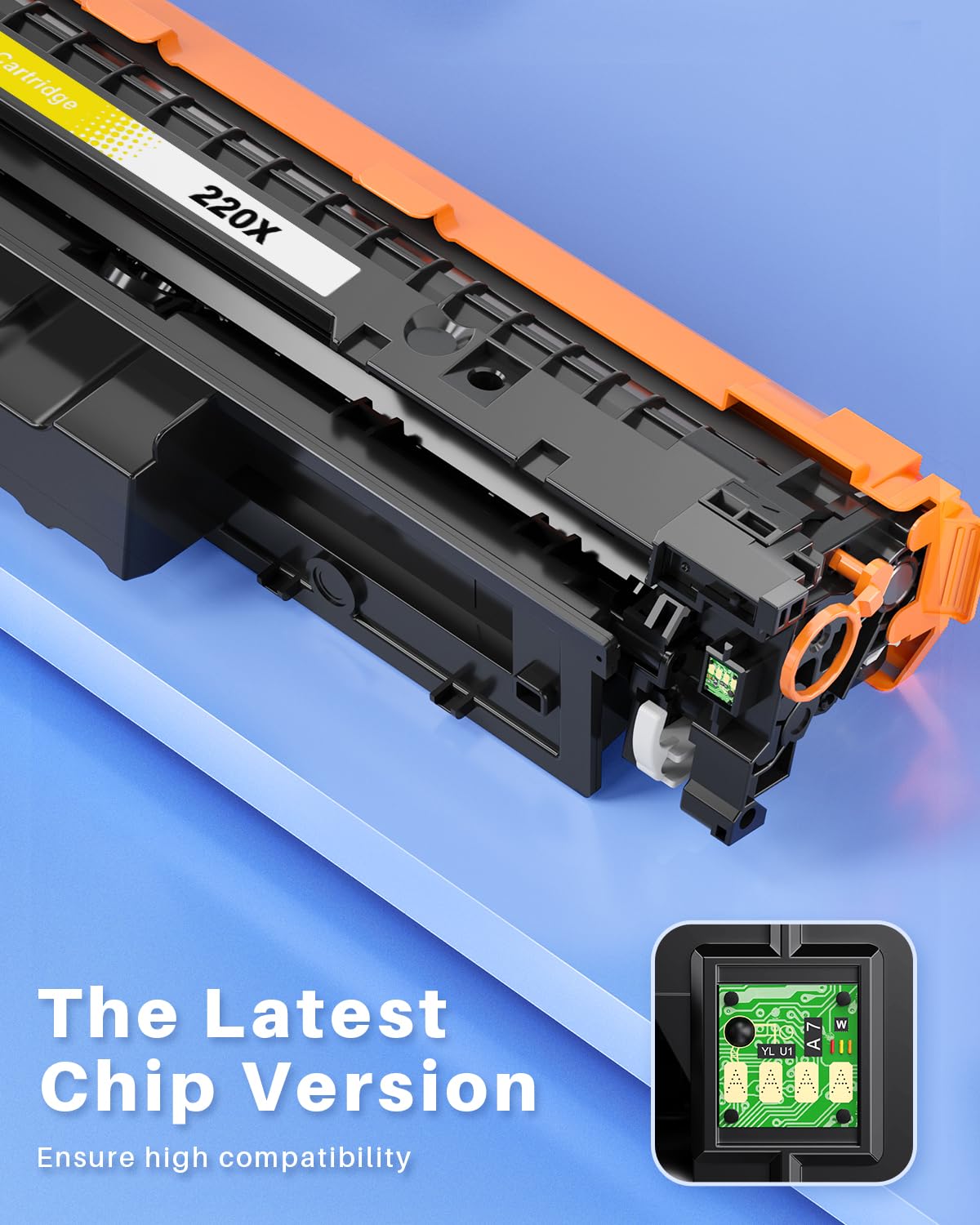 INK4U 220X Cartuccia Toner (Chip Recente, Alta Capacità) Compatibili per HP 220A 220X Toner con Color Laserjet Pro 4202dn 4302fdn MFP 4302dw 4302fdw 4202dw 4202dn 4302fdn (W2200X W2201X W2202X W2203X)