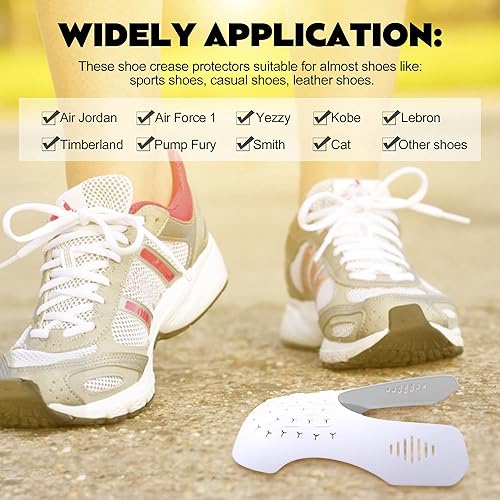 Miniatura 8 de TUPEED 6 pares de protectores de dedos de zapatos, protectores antiarrugas para Air Jordan Air Force, 2022 nuevos tapones para arrugas de zapatos