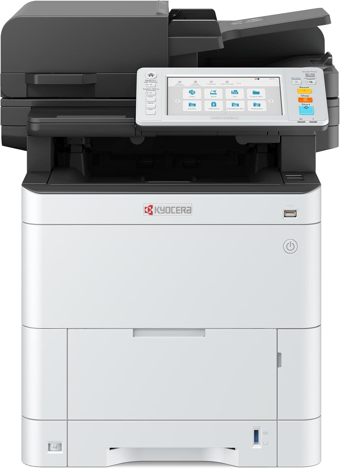 KYOCERA ECOSYS MA3500cifx All-in-One Color Laser Printer (Print/Copy/Scan/Fax), 37 ppm, 1200 dpi, Gigabit Ethernet & HyPAS Capable, 7 inch Touchscreen Panel, Dual Scan Document Processor