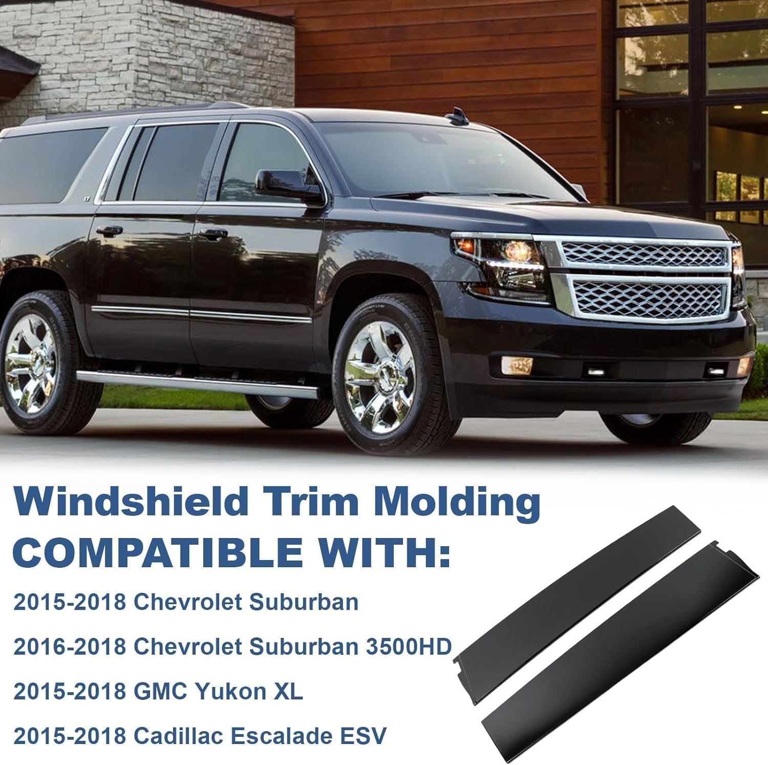B & C Pillar Trim Applique Kit（6PCS） Compatible with 2015-2020 Chevrolet Tahoe GMC Yukon Cadillac Escalade Standard Version