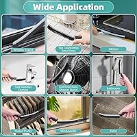 Vista 6 de Paquete de 2 cepillos de limpieza, cepillo de lechada, cepillo de limpieza de hendiduras de cerdas duras, suministros de limpieza profunda