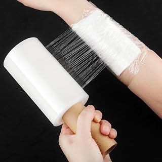 Stretch Wrap Film with Handle, Transparent, Polyethylene, 4.7 Inch x 492 Ft