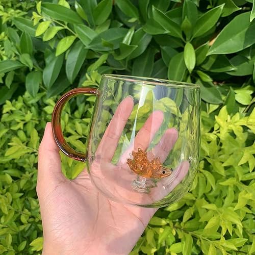 Miniatura 3 de Youngky Store - Taza de cristal 3D con diseño de plantas de animales, taza de café, taza de leche, taza para beber, taza para fiesta, oficina, taza